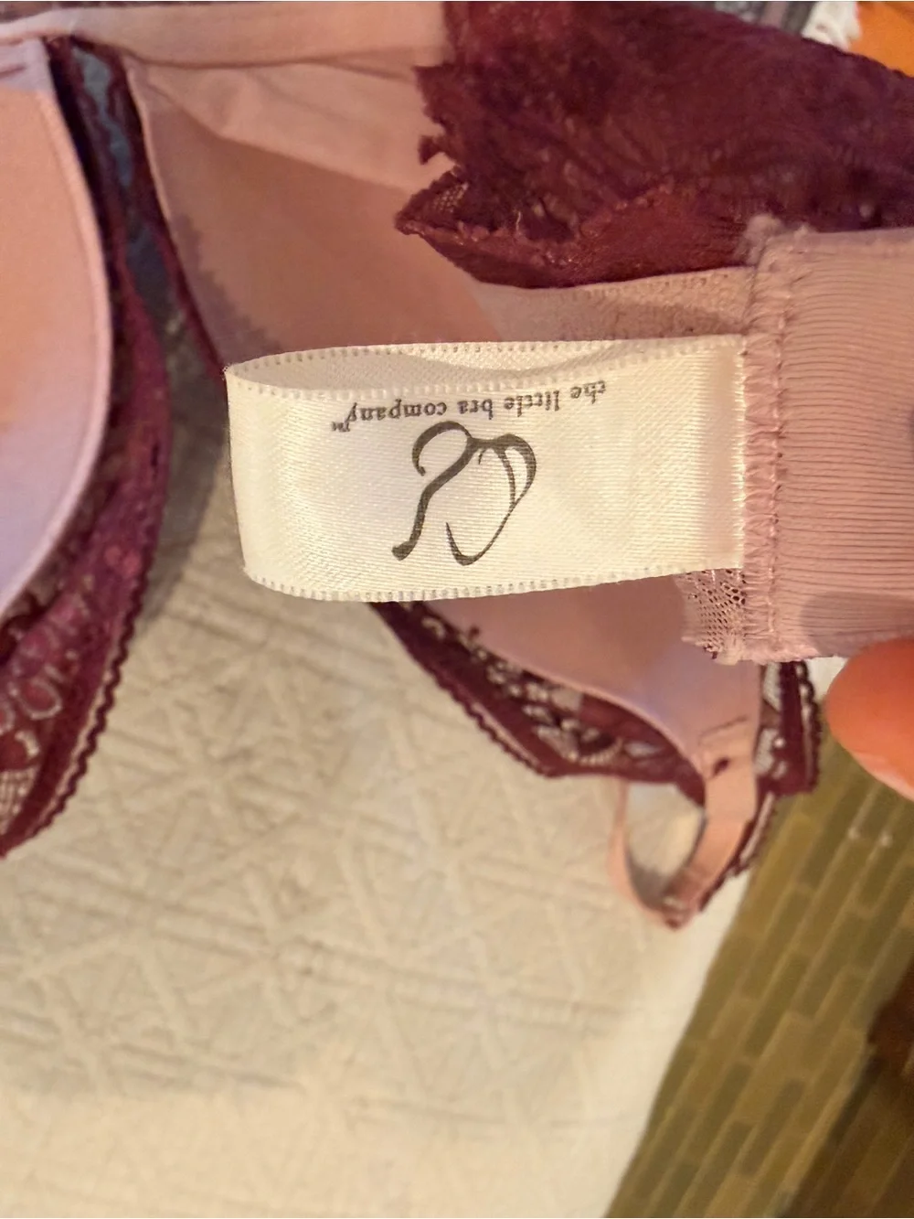 Sheer Lace Plunge Bralette in Plum